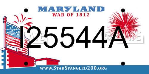 I25544A Maryland License Plate