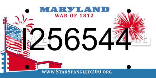 I256544 Maryland License Plate