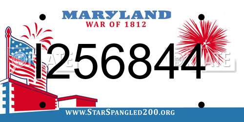 I256844 Maryland License Plate