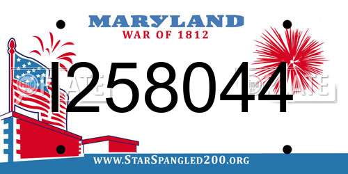 I258044 Maryland License Plate