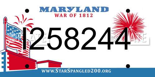 I258244 Maryland License Plate