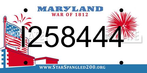 I258444 Maryland License Plate