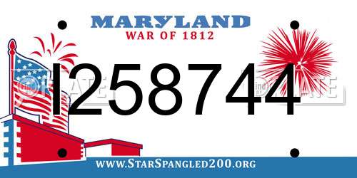 I258744 Maryland License Plate