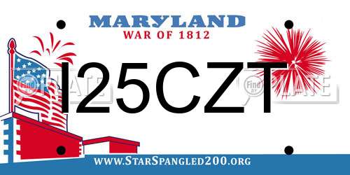 I25CZT Maryland License Plate