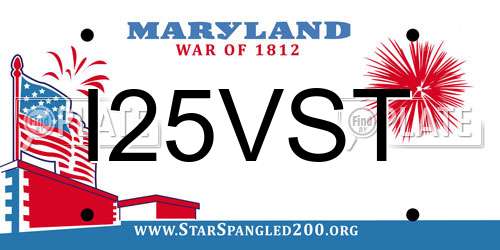 I25VST Maryland License Plate