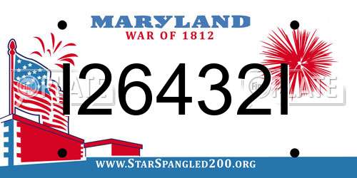 I26432I Maryland License Plate