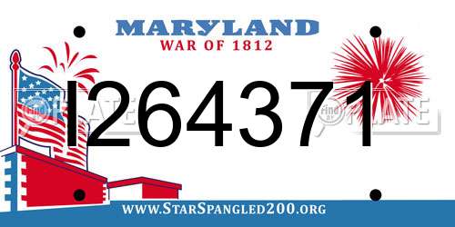I264371 Maryland License Plate