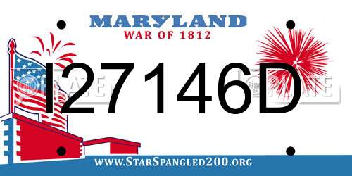 I27146D Maryland License Plate
