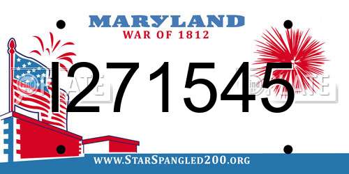 I271545 Maryland License Plate