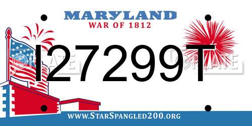 I27299T Maryland License Plate