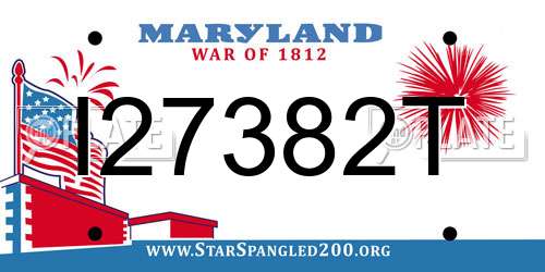 I27382T Maryland License Plate