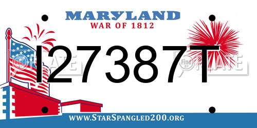 I27387T Maryland License Plate