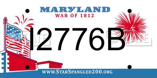 I2776B Maryland License Plate