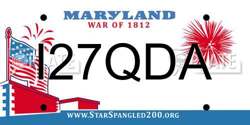 I27QDA Maryland License Plate