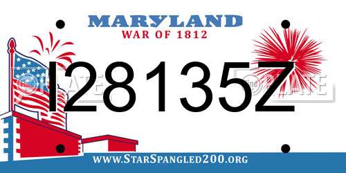 I28135Z Maryland License Plate