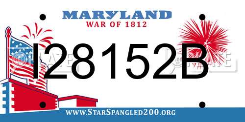 I28152B Maryland License Plate