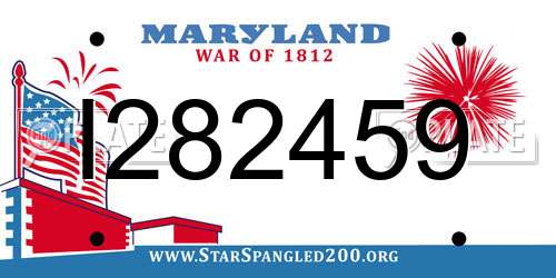 I282459 Maryland License Plate