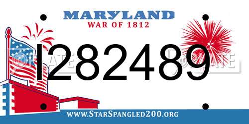 I282489 Maryland License Plate