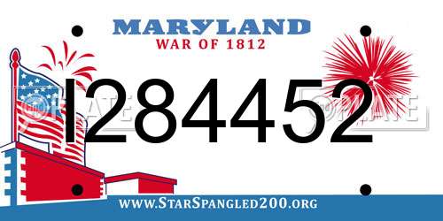 I284452 Maryland License Plate