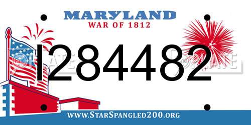 I284482 Maryland License Plate