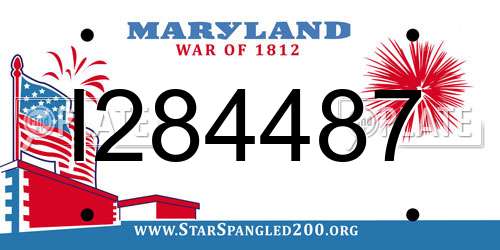 I284487 Maryland License Plate