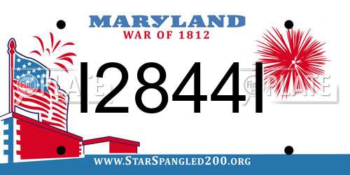 I2844I Maryland License Plate