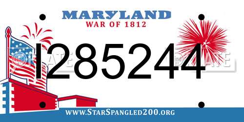 I285244 Maryland License Plate