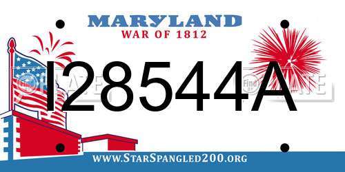 I28544A Maryland License Plate