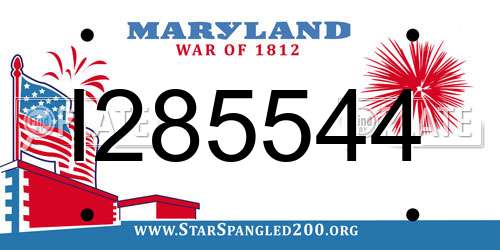 I285544 Maryland License Plate