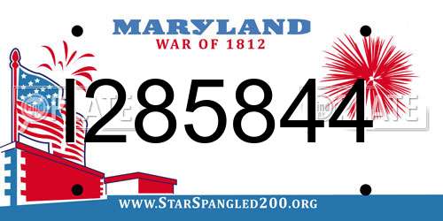 I285844 Maryland License Plate