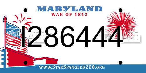 I286444 Maryland License Plate