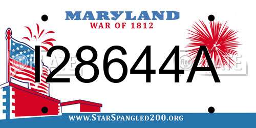 I28644A Maryland License Plate
