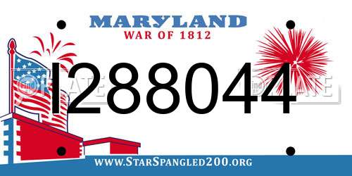I288044 Maryland License Plate