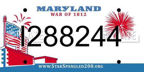 I288244 Maryland License Plate
