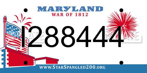 I288444 Maryland License Plate