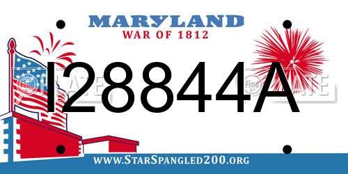 I28844A Maryland License Plate