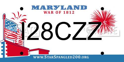 I28CZZ Maryland License Plate