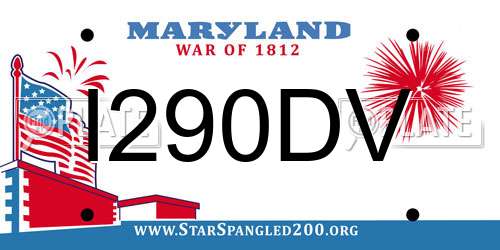 I290DV Maryland License Plate