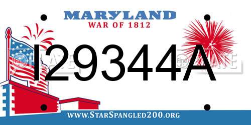 I29344A Maryland License Plate