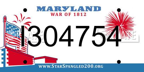 I304754 Maryland License Plate