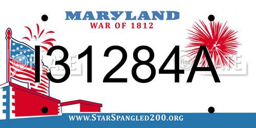 I31284A Maryland License Plate