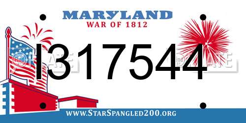 I317544 Maryland License Plate