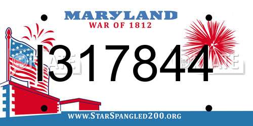 I317844 Maryland License Plate