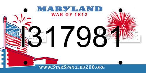 I317981 Maryland License Plate