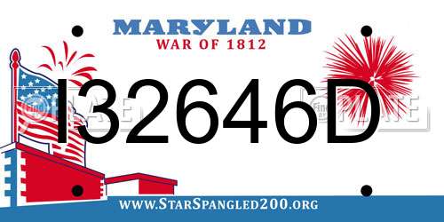 I32646D Maryland License Plate
