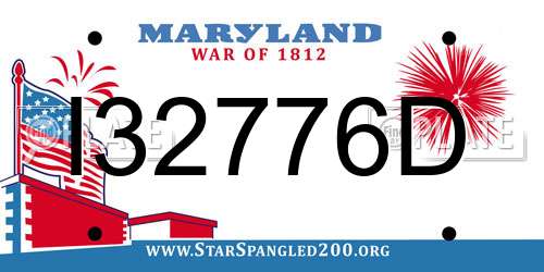 I32776D Maryland License Plate