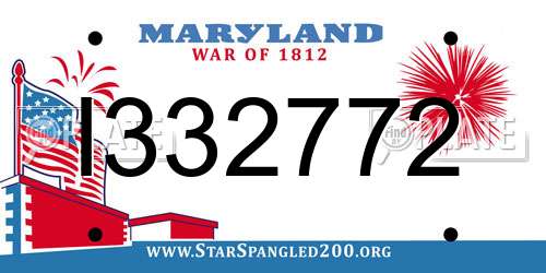 I332772 Maryland License Plate