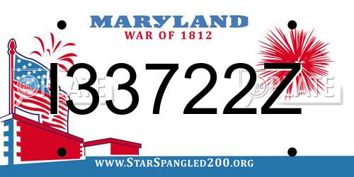 I33722Z Maryland License Plate