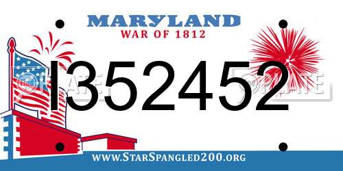 I352452 Maryland License Plate