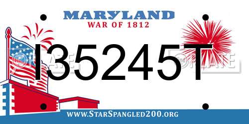 I35245T Maryland License Plate